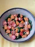 Ensalada de calabaza con vinagreta de coco