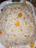 Shinkafa me inibi (White raisin jollop)