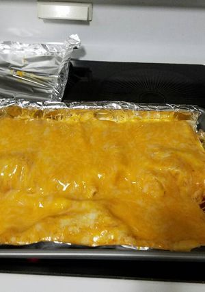 A picture of Chicken Enchiladas.