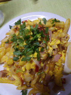 Una foto de Revuelto gramajo🍟🥚🥓