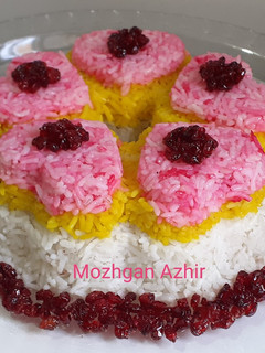 عکسی از دستور تزئین چلوی قالبی شیک و مجلسی