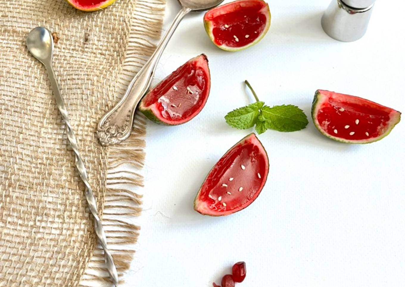 Cocktail à manger brésilien : shot de Caïpirinha à la Grenade