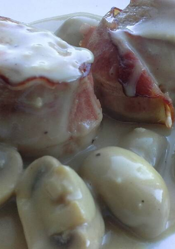 Una foto de Solomillo en salsa de champiñones
