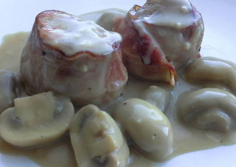 Solomillo en salsa de champiñones