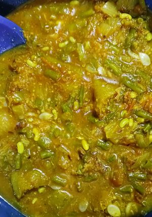 A picture of Green beans and Turai Sabji.