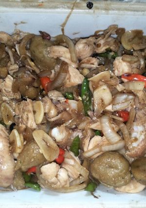 Foto resep Tumis Ayam Bakso Saus Lada Hitam
