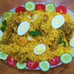 A picture of Chicken Biryani.