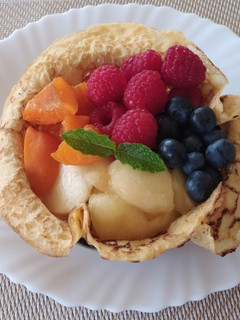 Gyümölcsös rumosdiókrémes palacsinta #gluténmentes #tejmentes #cukormentes recept fotója