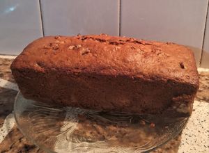 Una foto de Budín de peras y nueces