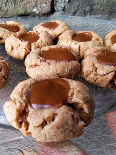 Una foto de Pepas integrales de dulce de leche