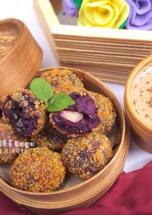 Foto resep Bola-bola Ubi ungu isi coklat