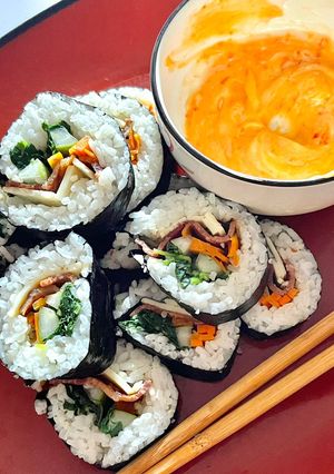 Foto resep Smoke beef kimbab