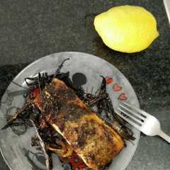 Una foto de Salmón al horno