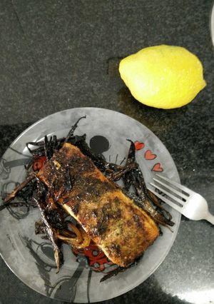 Una foto de Salmón al horno