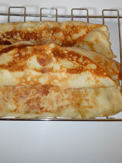 A picture of Banana rolled pancake.