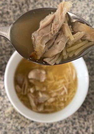 A picture of Chicken Noodle Soup with What I Had at Home 🏠.