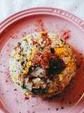 Salted Pork and Flying Fish Roe Scallop XO Sauce Fried Rice