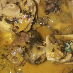 A picture of Bitter leaf soup.