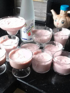Una foto de Mousse de fresa