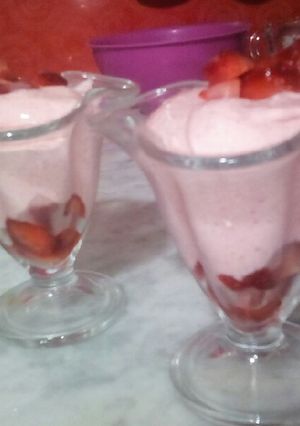 صورة لوصفة أيسكريم الفراولة الطبيعي