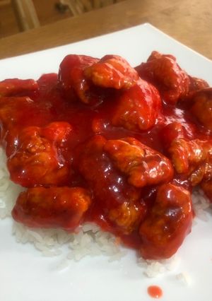 Una foto de Pollo a lamango y chamoy con el toque Sonorense