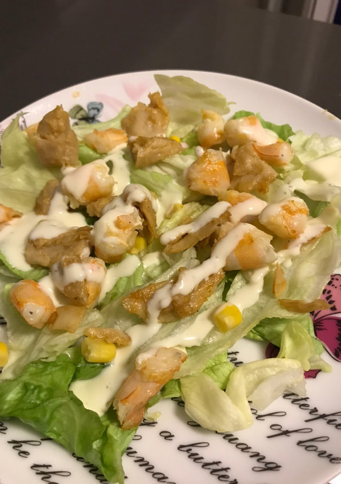 Una foto de Ensalada de Heura y Langostinos