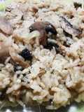 Risotto con portobello y champiñones