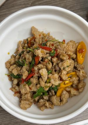A picture of Dorm-Style Pad Krapow (Thai Basil Stir-Fry).