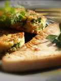 STEACK D'ESPADON & SES GALETTES DE CHOU-FLEUR AUX FINE SHERBES