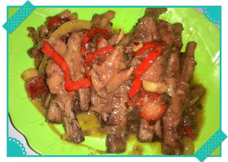 Tumis ceker bumbu bawang