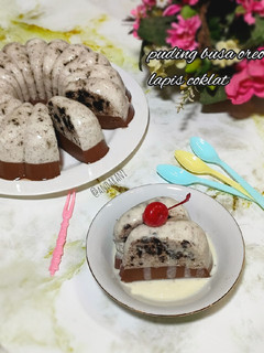 Foto resep Puding Busa oreo lapis coklat