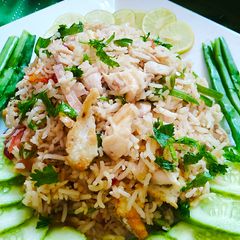 A picture of Khao Pad (Thai Fried Rice).