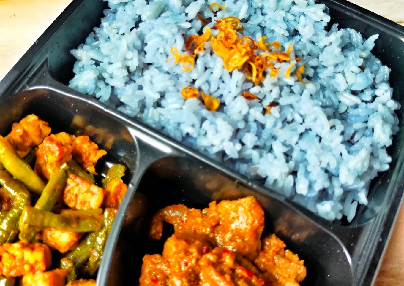 Resep Nasi Liwet Bunga telang Magiccom, Menggugah Selera