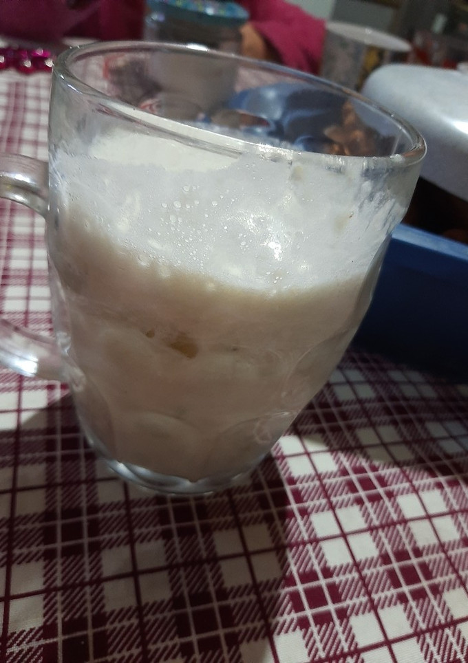 Una foto de Batido de manzana leche plátano
