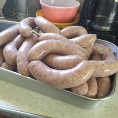 A picture of Homemade German Bratwurst.
