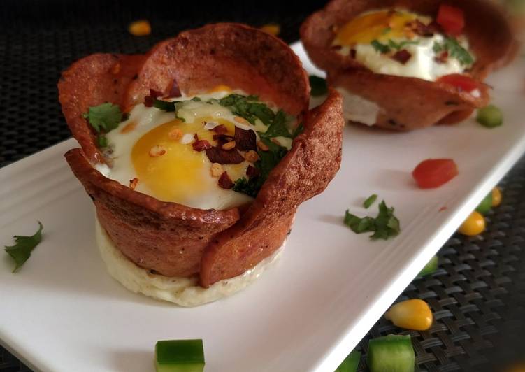 Recipe of Ultimate Cheesy Salami egg cup