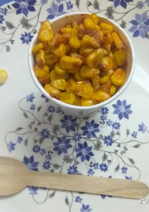 A picture of Corn chaat.