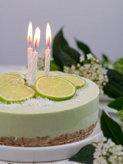 Une photo de Cheese-cake végétal au citron vert