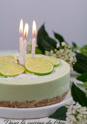 Une photo de Cheese-cake végétal au citron vert