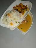 Shinkafar basmati,da chicken Curry soup da dankali