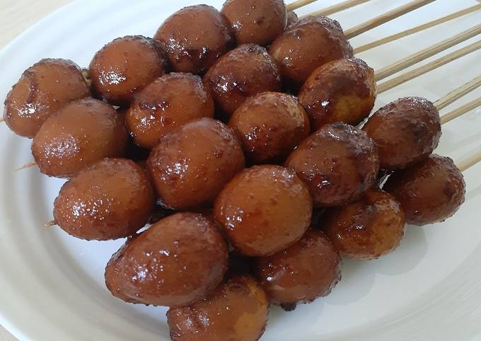 Sate Telur Puyuh Bacem