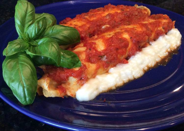 Canelones de Tres Quesos y Espinaca