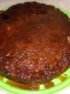 Una foto de Budín de pan chocolatoso
