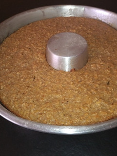 Una foto de Budín de avena, banana y manzana