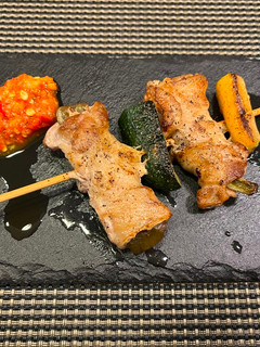豬五花櫛瓜串燒 的食譜成品照片