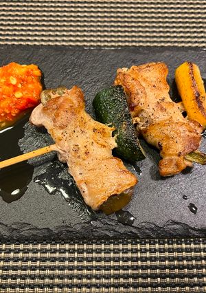 豬五花櫛瓜串燒 的食譜成品照片