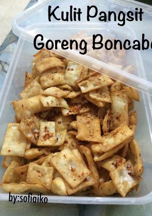 Foto resep Kripik Kulit Pangsit Boncabe