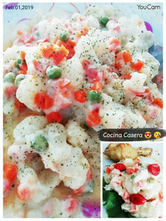 Una foto de Ensalada 🥗 fría de papa 🥔 y vegetales