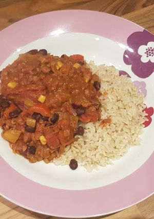 A picture of Vegetable chilli with cocoa.