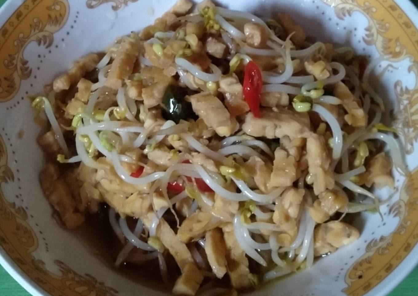 Tumis tempe touge sederhana